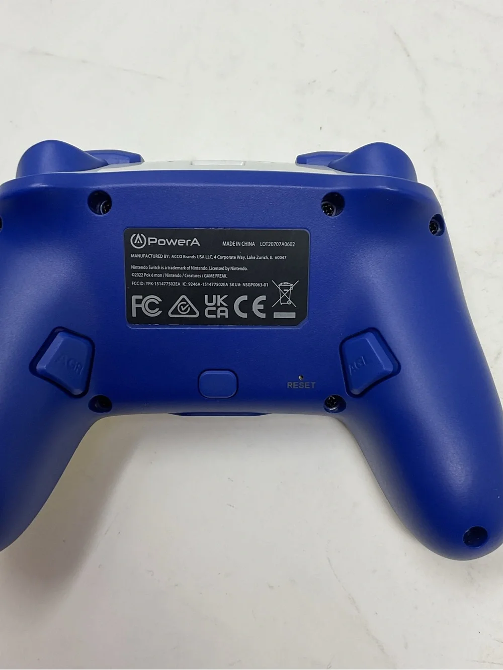 Pikachu Electric Type Wireless Game Controller - White & Blue